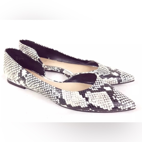 Aldo Snakeskin Pointed Toe Flats Size 7.5. - Picture 1 of 8